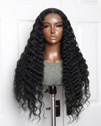 Black Deep Wave 13x4 HD Frontal Closure Wig