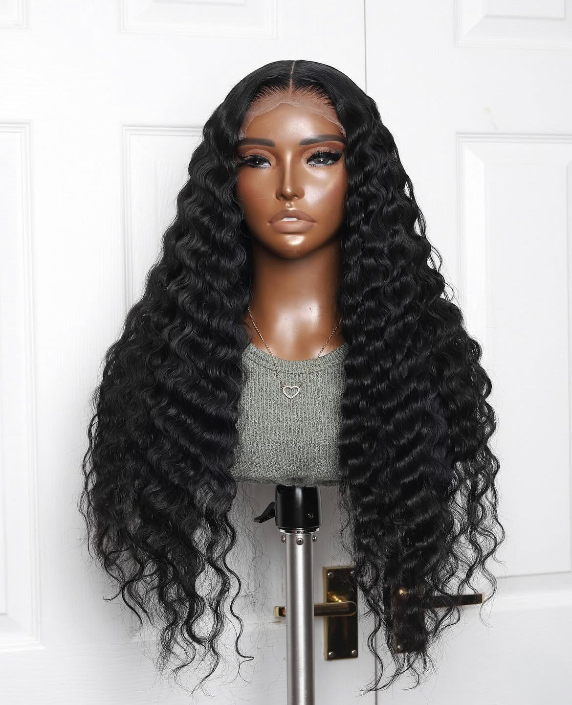 Black Deep Wave 13x4 HD Frontal Closure Wig