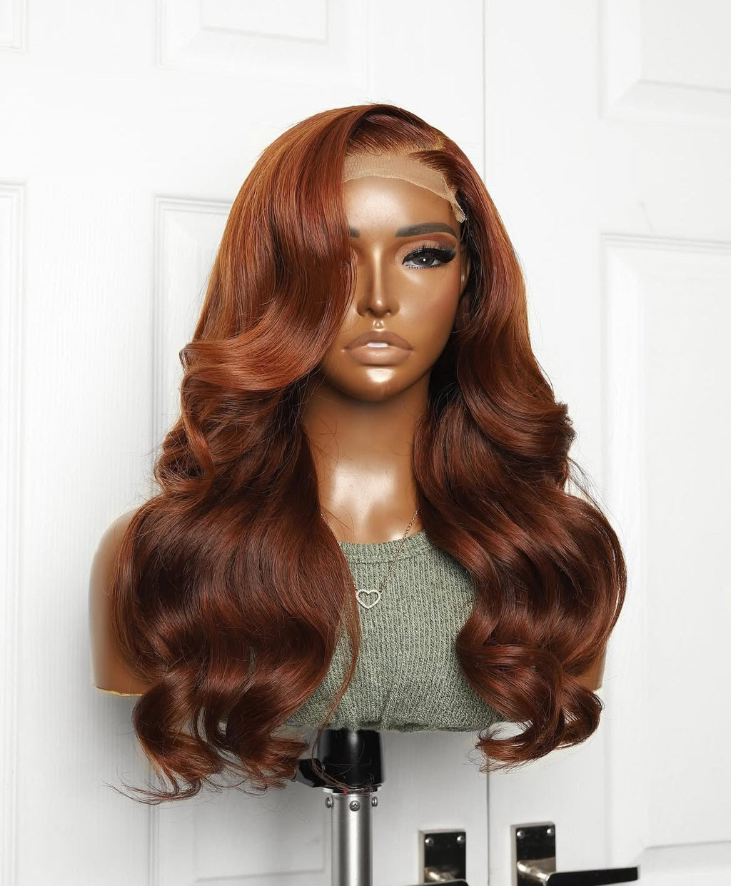 Auburn Bone Straight 13x4 HD Frontal Closure Wig
