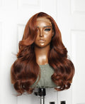 Auburn Bone Straight 13x4 HD Frontal Closure Wig