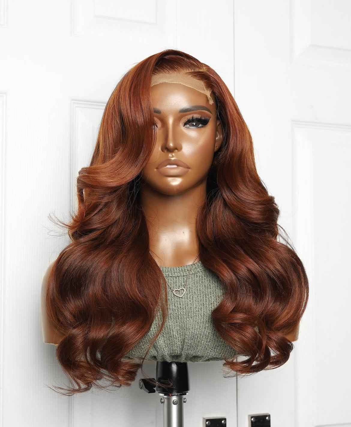 Auburn Bone Straight 13x4 HD Frontal Closure Wig