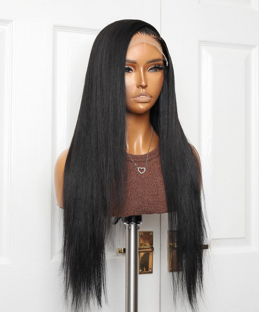 Black Bone Straight 5x5 HD Frontal Closure Wig