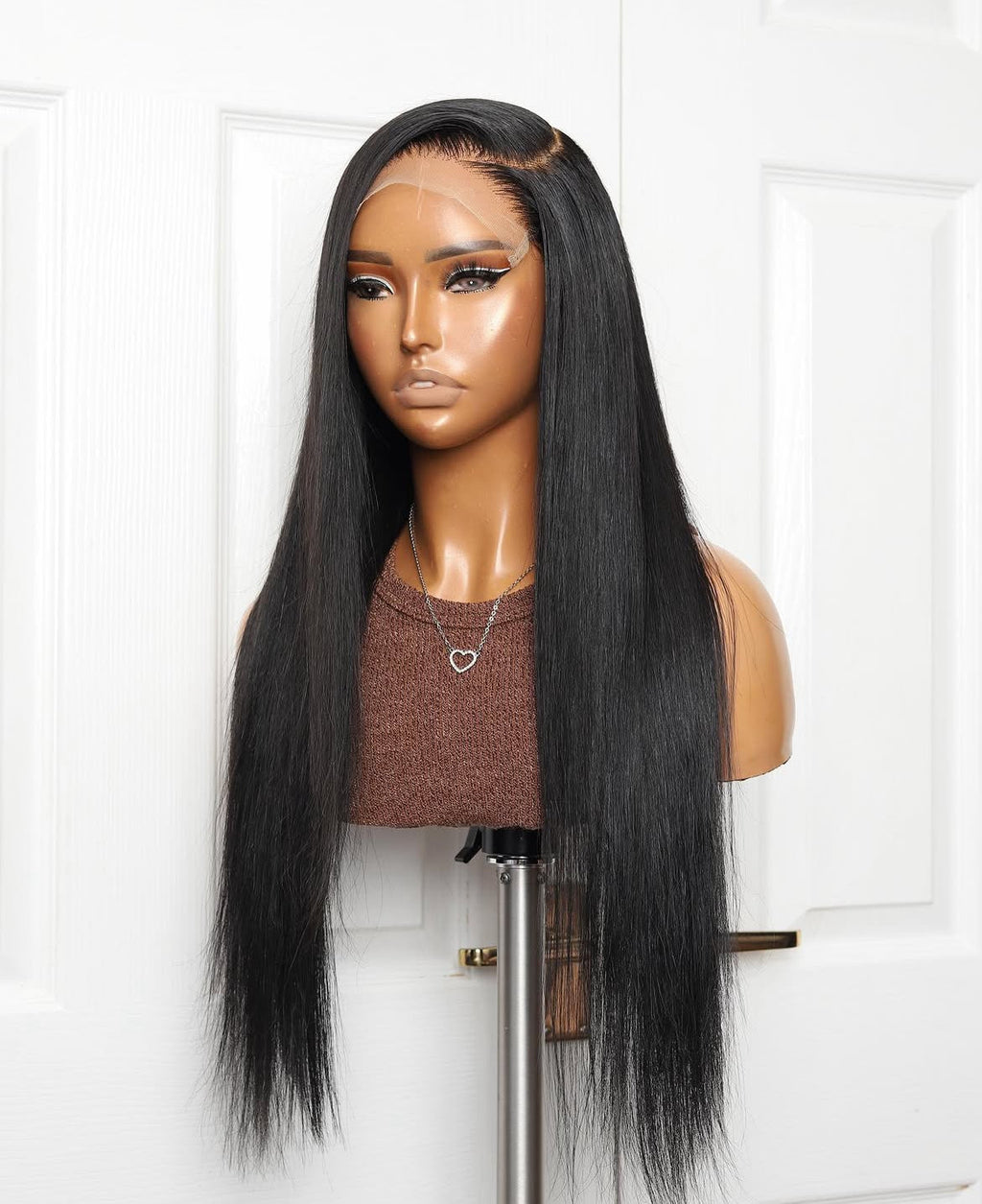 Black Bone Straight 5x5 HD Frontal Closure Wig