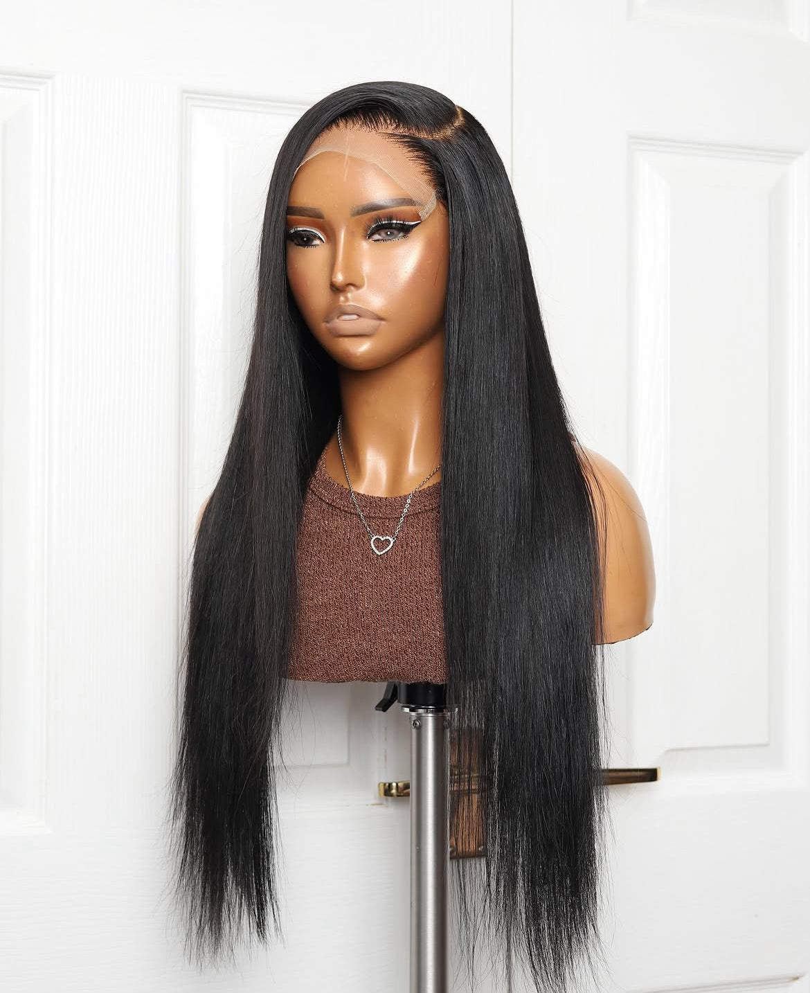 Black Bone Straight 5x5 HD Frontal Closure Wig