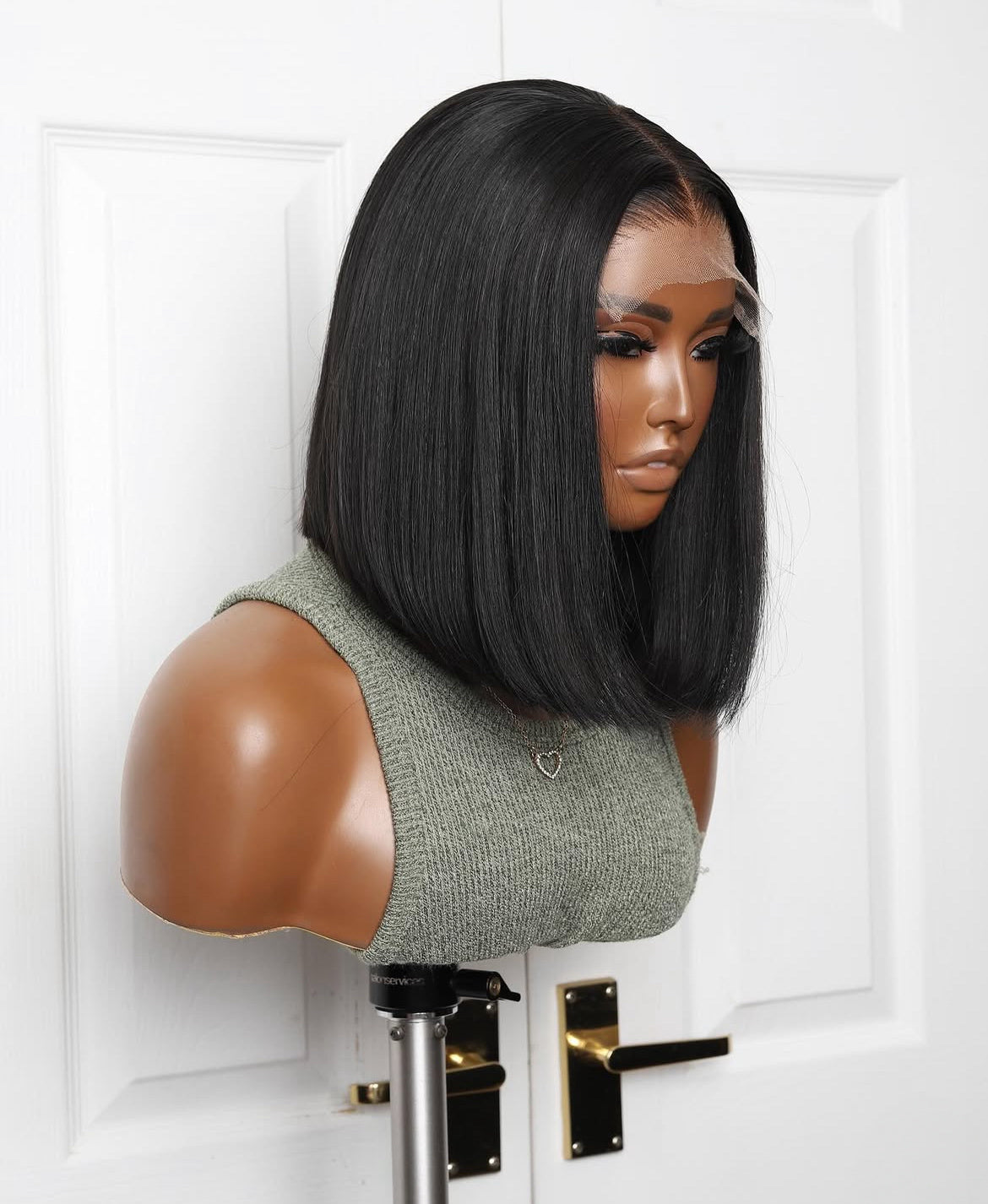 Black Bone Straight Bob 5x5 HD Frontal Closure Wig