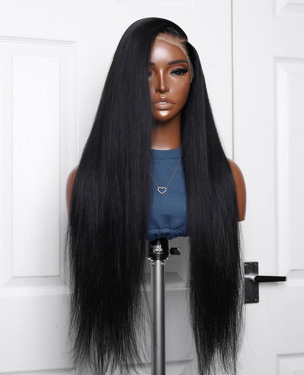 Black Bone Straight 13x4 HD Frontal Closure Wig