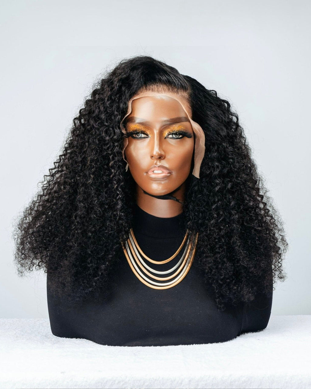 Black Jerry Curly 13x4 HD Closure Wig
