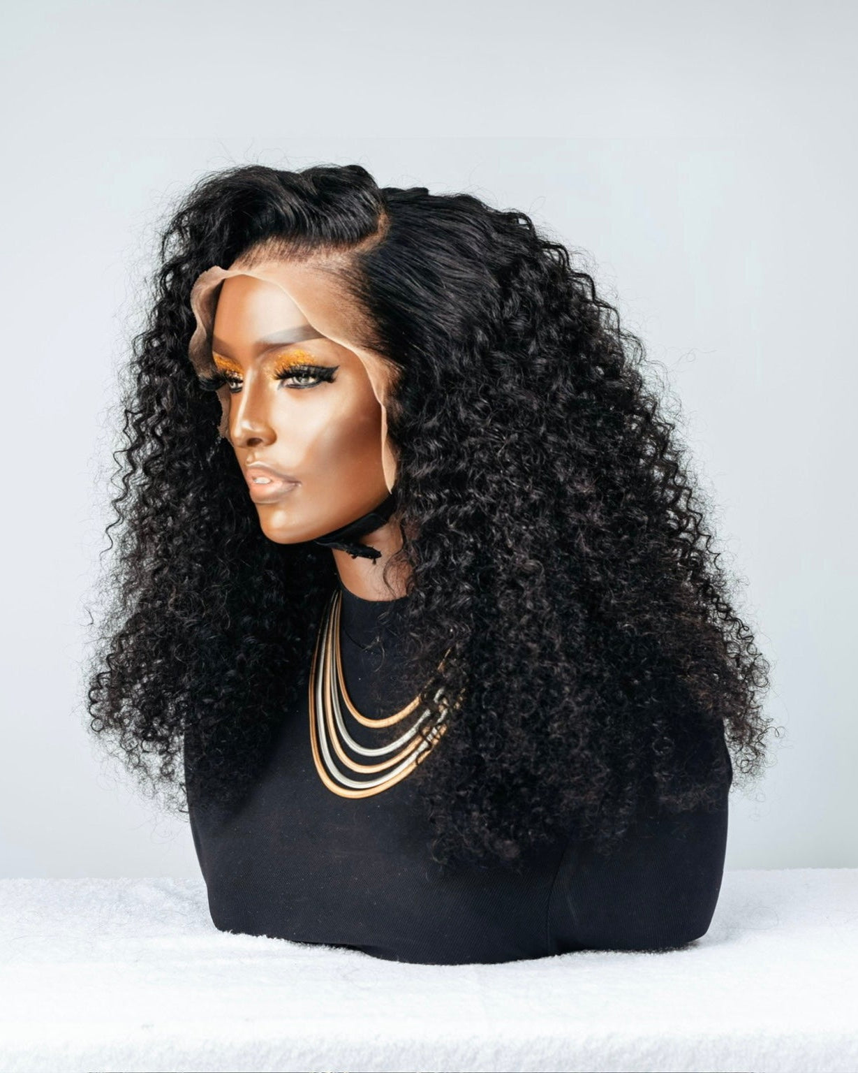 Black Jerry Curly 13x4 HD Closure Wig