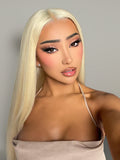 Blonde Bone Straight 5x5 HD Frontal Closure Wig